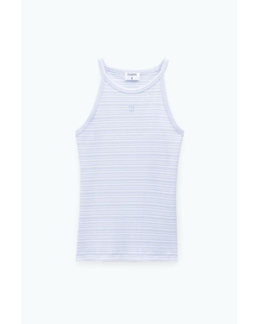 Filippa K White Striped Tank