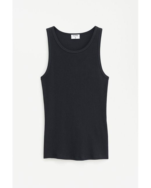 Filippa K Blue Fine Rib Tank