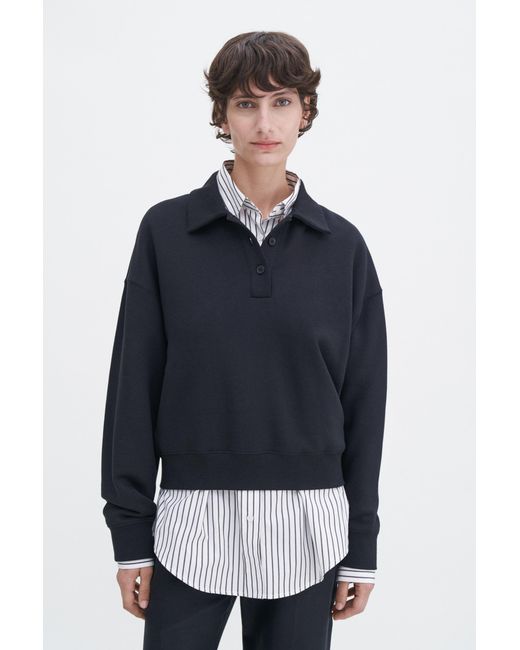 Filippa K Blue Polo Sweatshirt
