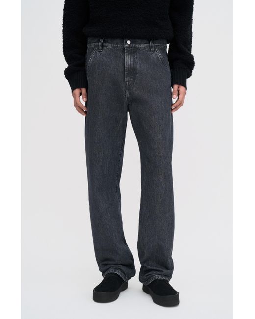Filippa K Black Denim Work Jeans for men