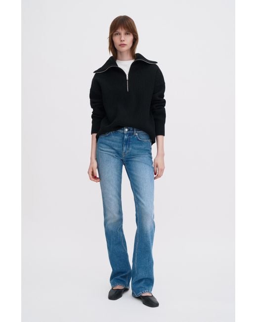 Filippa K Blue Stacked Bootcut Jeans