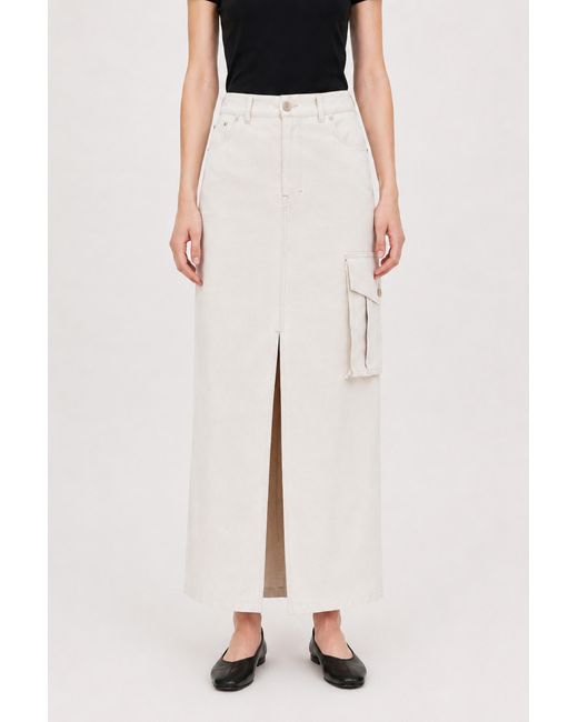 Filippa K White Long Cargo Skirt