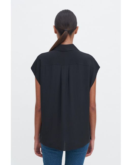 Filippa K Blue Cap Sleeve Blouse