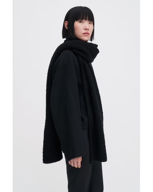 Filippa K Black Fluffy Scarf