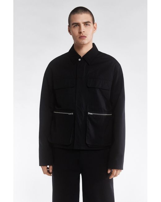 Filippa K Patrick Cotton Jacket in Black for Men - Lyst