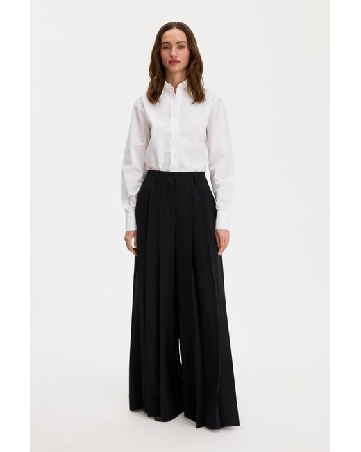 Filippa K White Fully Pleated Trousers