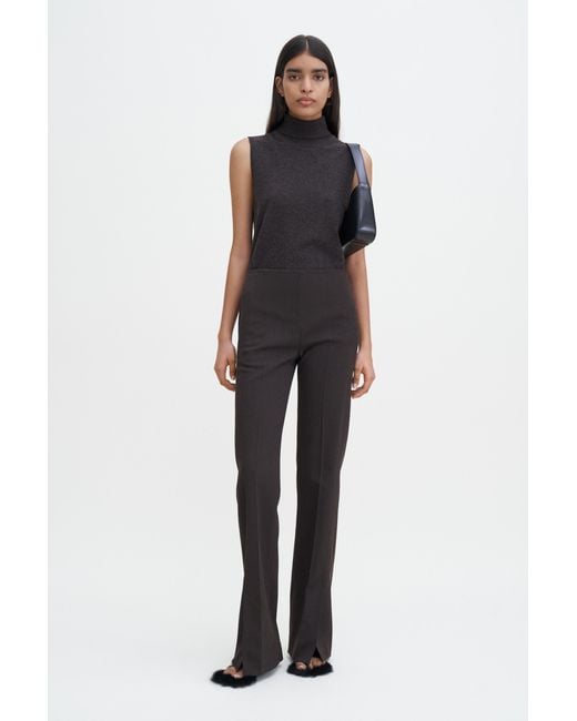 Filippa K Black Twill Twist Seam Trousers