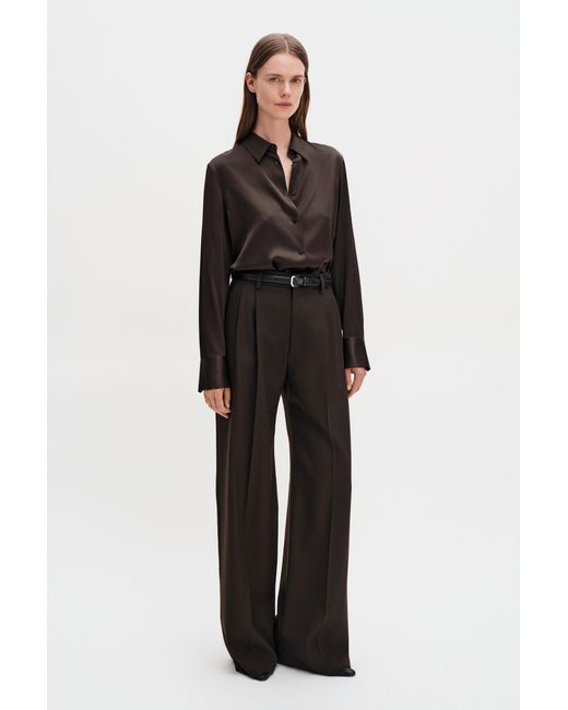 Filippa K Brown Silk Shirt
