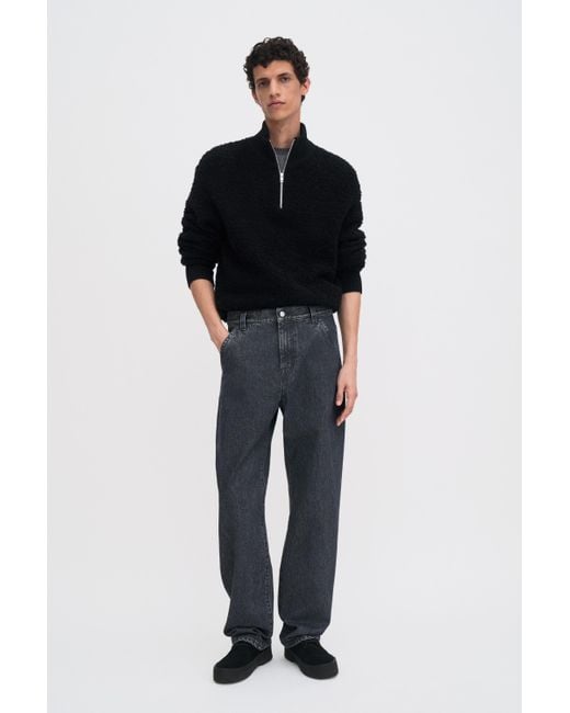 Filippa K Black Denim Work Jeans for men