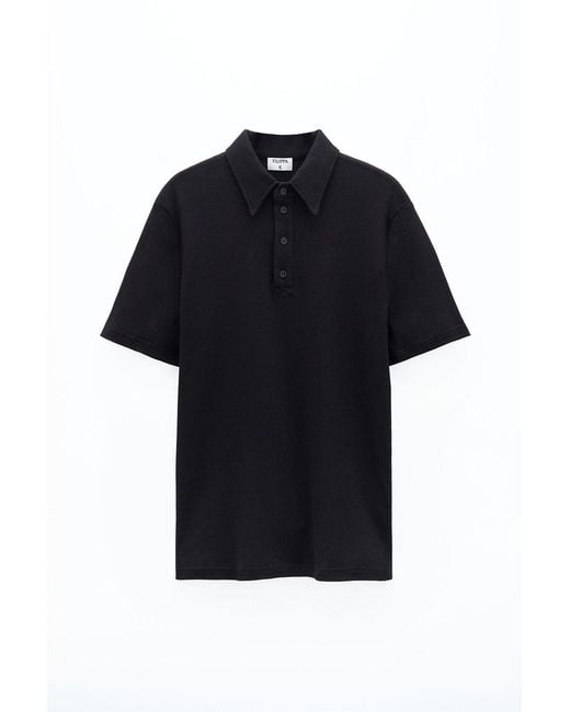 Filippa K Blue Rib Polo Shirt for men