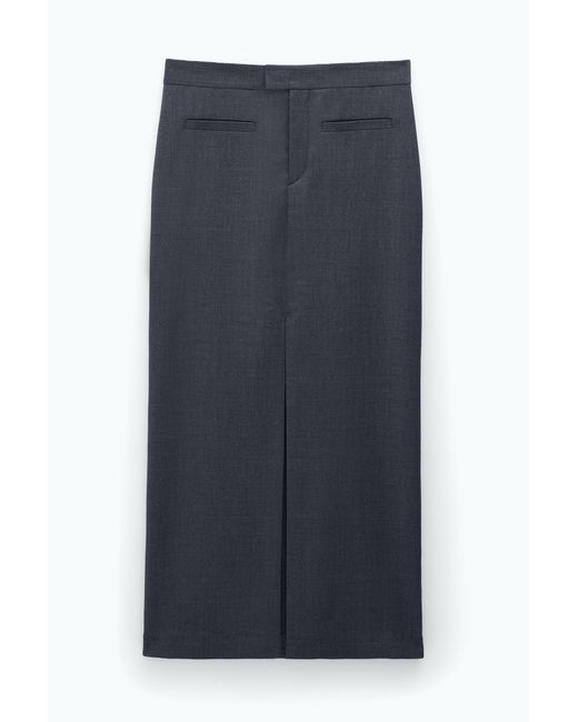 Centre slit long anthracite skirt, Filippa K