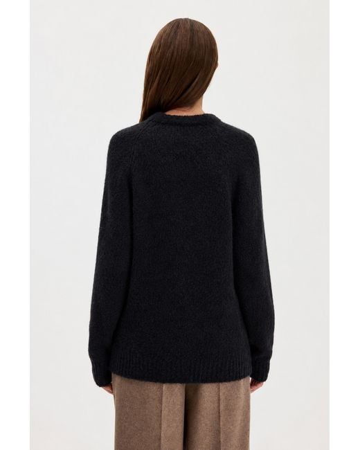 Filippa K Black Hairy Alpaca Sweater