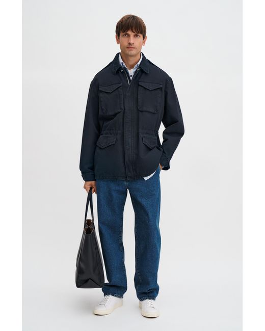 Filippa K Blue Recycled Cotton Field Jacket for men