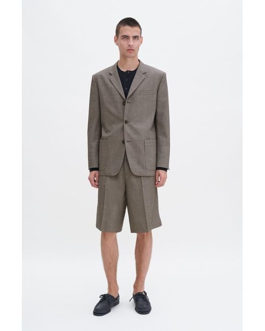 Filippa K Gray Wool Blend Patch Pocket Blazer for men