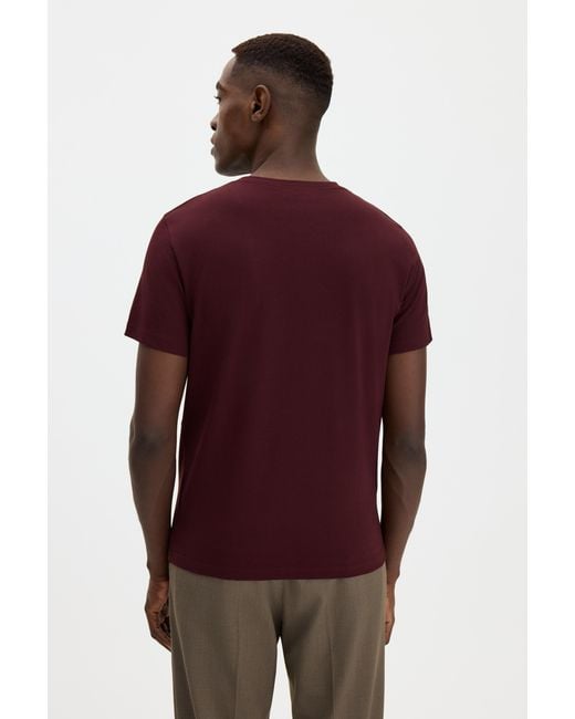 Filippa K Red Stretch Cotton Tee for men