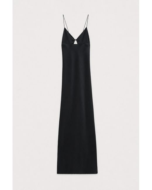 Filippa K Black Satin Slip Dress