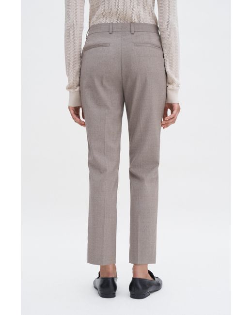 Filippa K Gray Emma Cropped Cool Wool Trousers