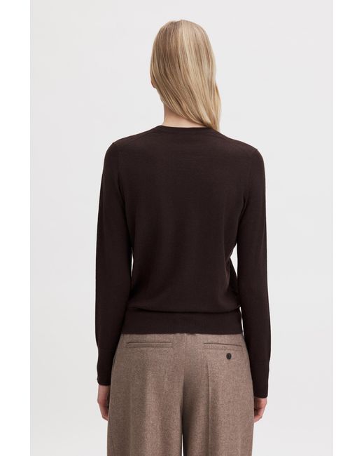 Filippa K Brown Merino R-Neck Sweater