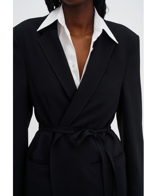 Filippa K Black Ashley Draped Blazer