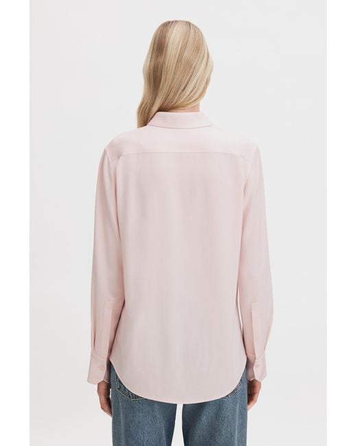 Filippa K Pink Vertical Lace Detail Shirt