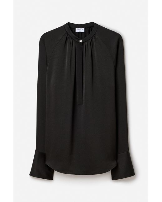 Filippa K Blue Gathered Raglan Blouse