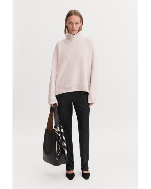 Filippa K Pink Wool Cashmere Turtleneck Sweat