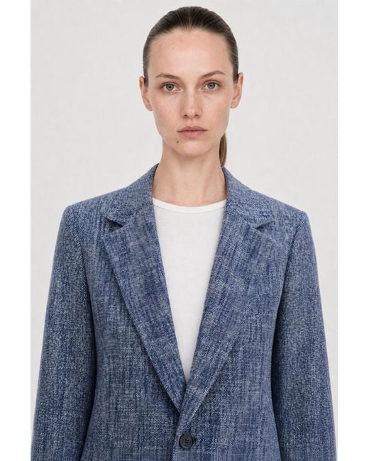 Filippa K Blue Davina Textured Blazer