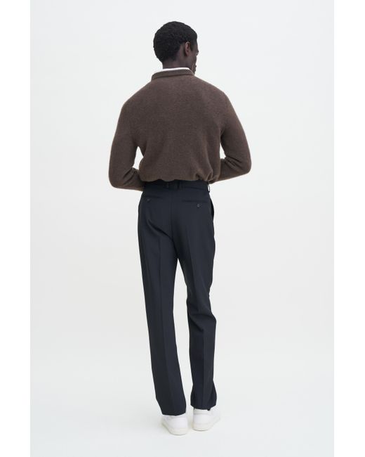 Filippa K Black Tapered Tailored Trousers for men