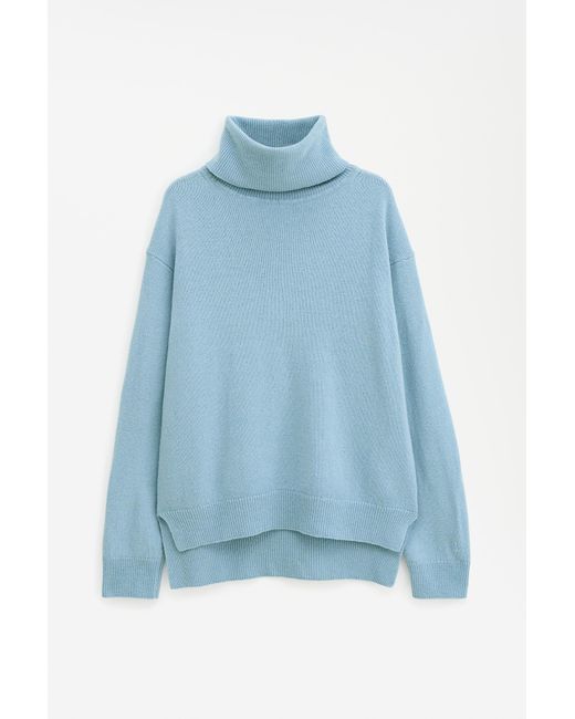 Filippa K Blue Relaxed Turtleneck Sweater