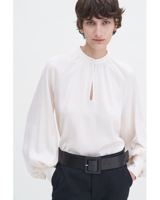 Filippa K White Stand Collar Blouse