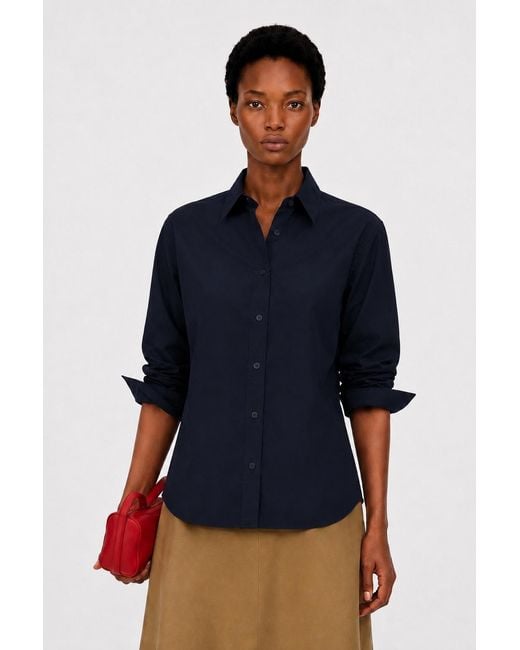 Filippa K Blue Classic Poplin Shirt