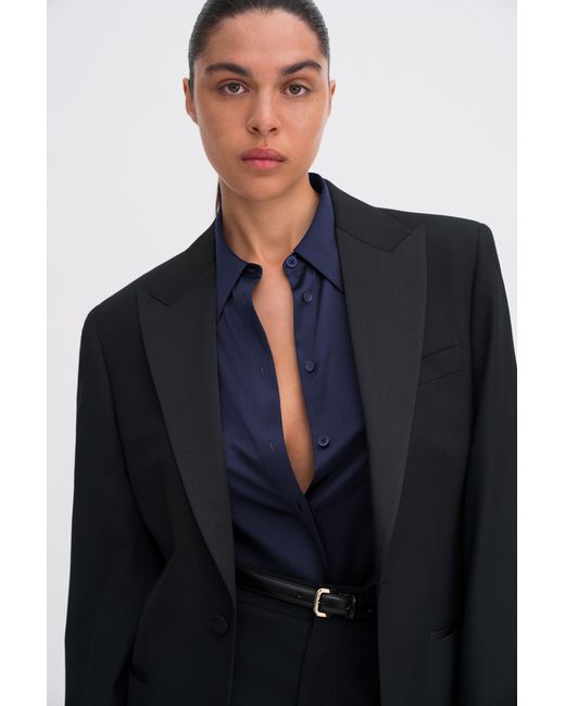 Filippa K Blue Silk Shirt