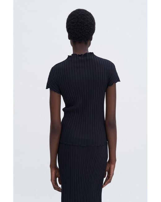 Filippa K Blue Rib Cap Sleeve Top