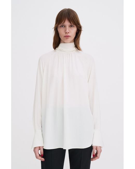 Filippa K White Tie Neck Blouse