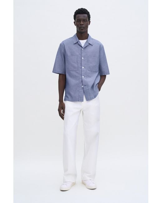 Filippa K Blue Short Sleeve Resort Shirt for men