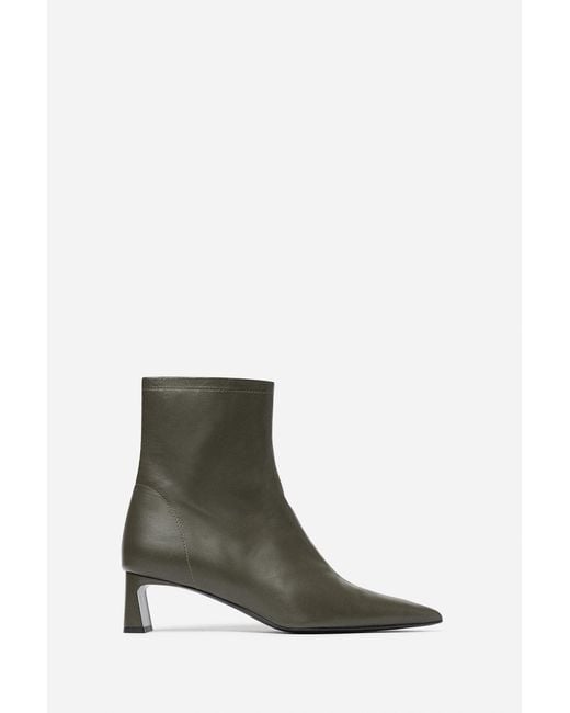 Filippa K White Kitten Heel Ankle Bootie