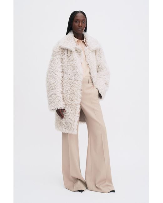Filippa K Natural Reversible Shearling Coat