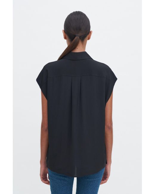 Filippa K Blue Cap Sleeve Blouse