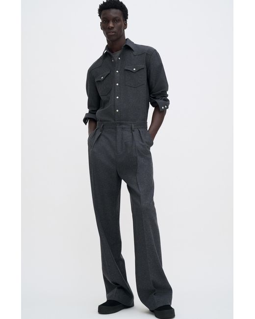 Filippa K Black Milo Flannel Trousers for men