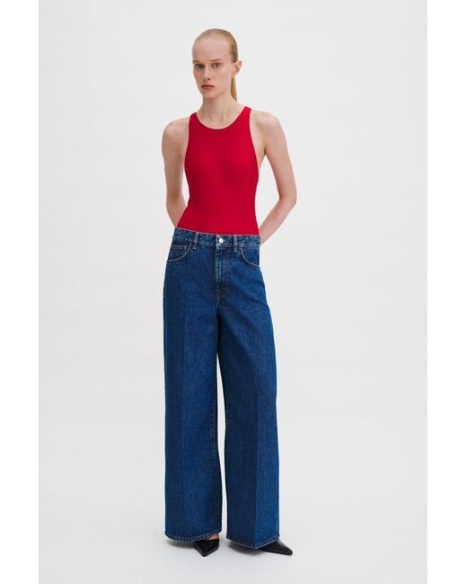Filippa K Red Cross-Back Swimsuit
