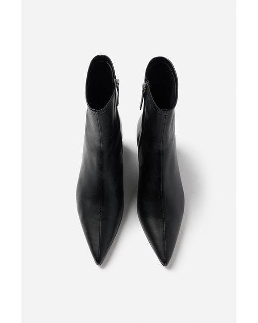 Filippa K White Kitten Heel Ankle Bootie