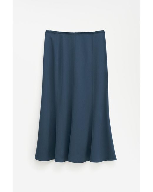 Filippa K Blue Satin Skirt