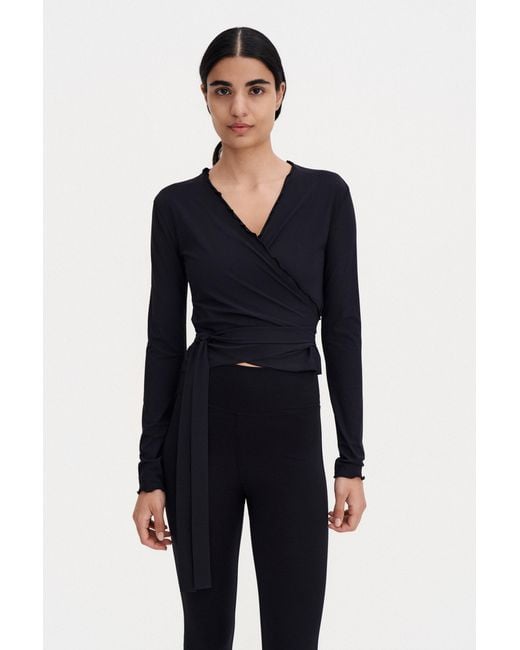 Filippa K Blue Functional Wrap Top