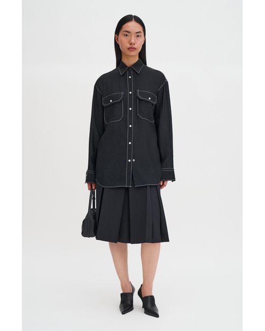 Filippa K Black Fluid Work Shirt