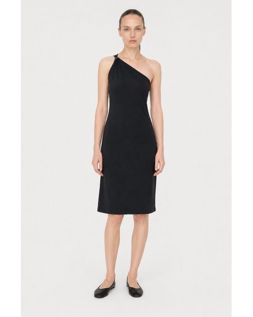 Filippa K Blue One Shoulder Jersey Dress