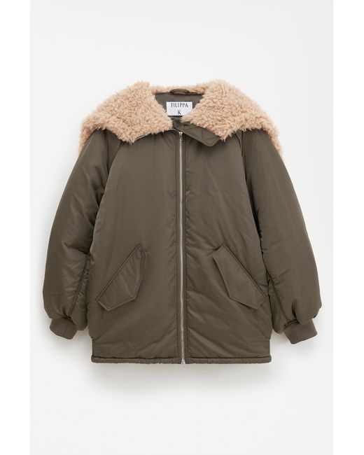 Filippa K Green Hooded Bomber Jacket