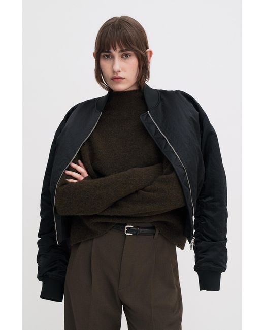 Filippa K Black Mika Yak Funnelneck Sweater