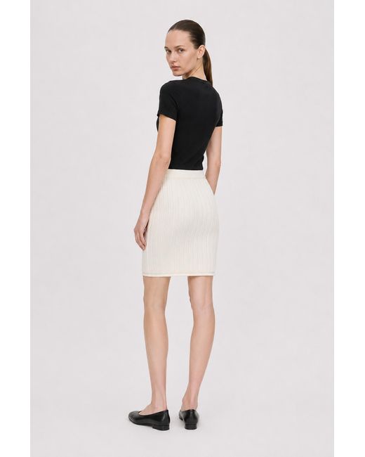 Filippa K White Cotton Rib Knit Skirt