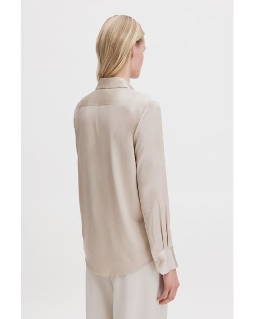 Filippa K Natural Vertical Lace Detail Shirt