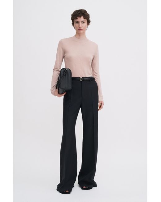 Filippa K Pink Lyocell Cashmere Mock Neck Top